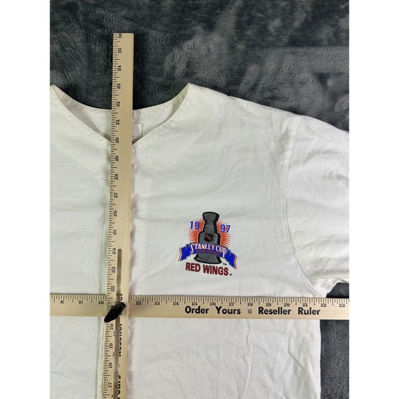 VTG 1997 Detroit Red Wings Stanley Cup Champs Majestic Jersey Shirt XL Hockey - Picture 11 of 13